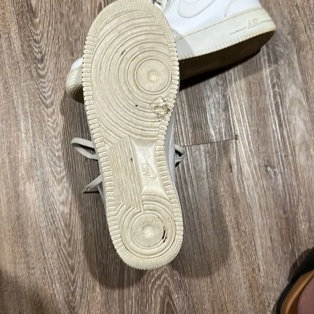 Nike AF1 hi top custom white blue orange 11.5